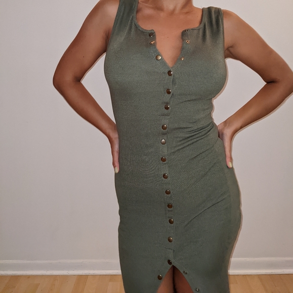 Green bodycon dress Poetry - Picture 3 of 9